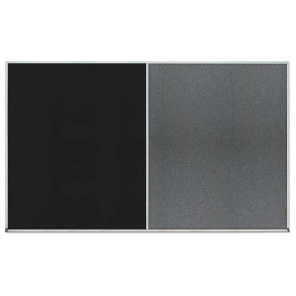 Triple Door Radius Corkboard, 72"x48", Sat, UV70055RC-SATIN-CLOUD
